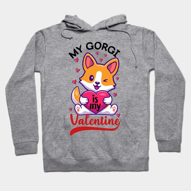 Corgi Is My Valentine Hoodie by DragonTees